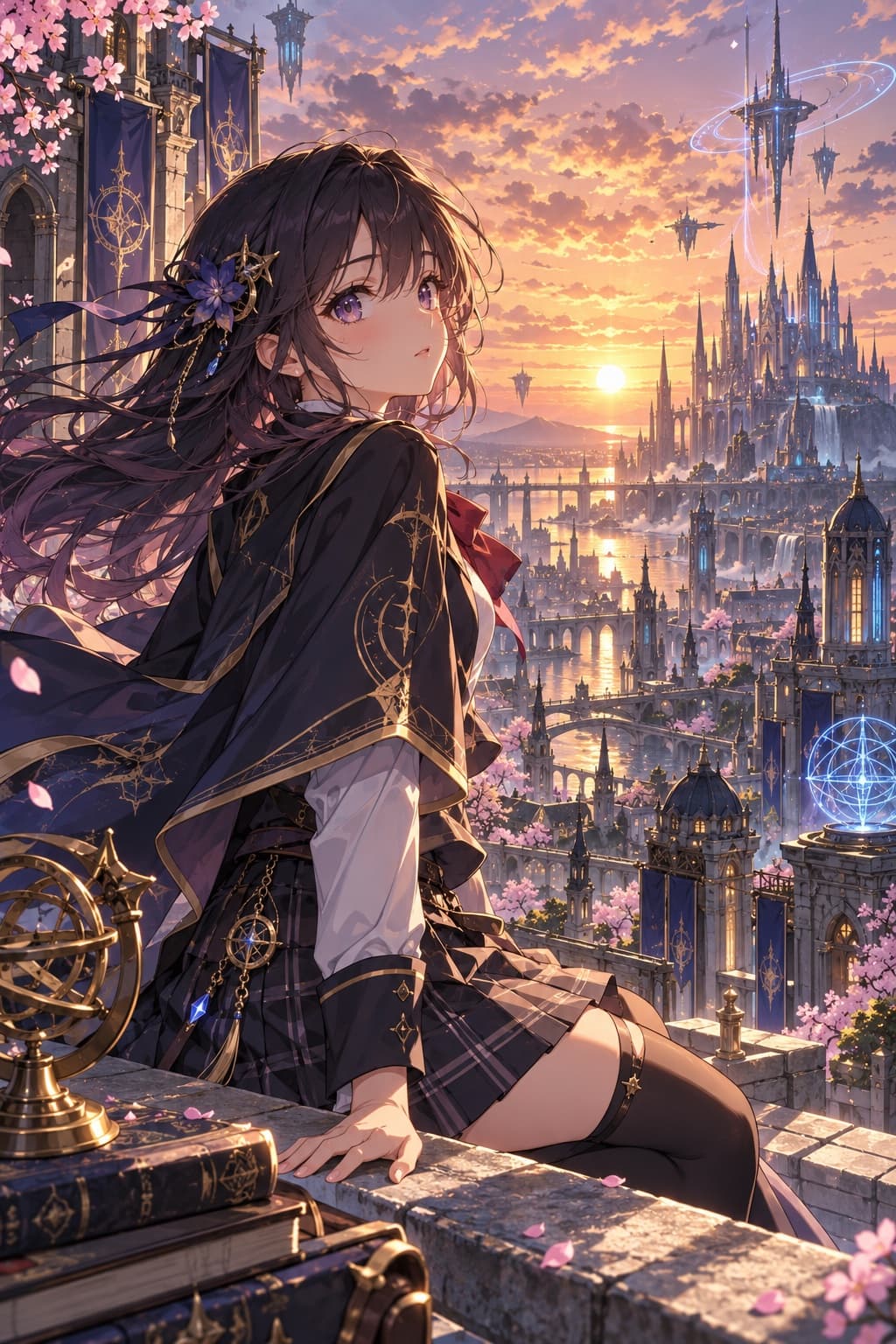 Rooftop at sunset